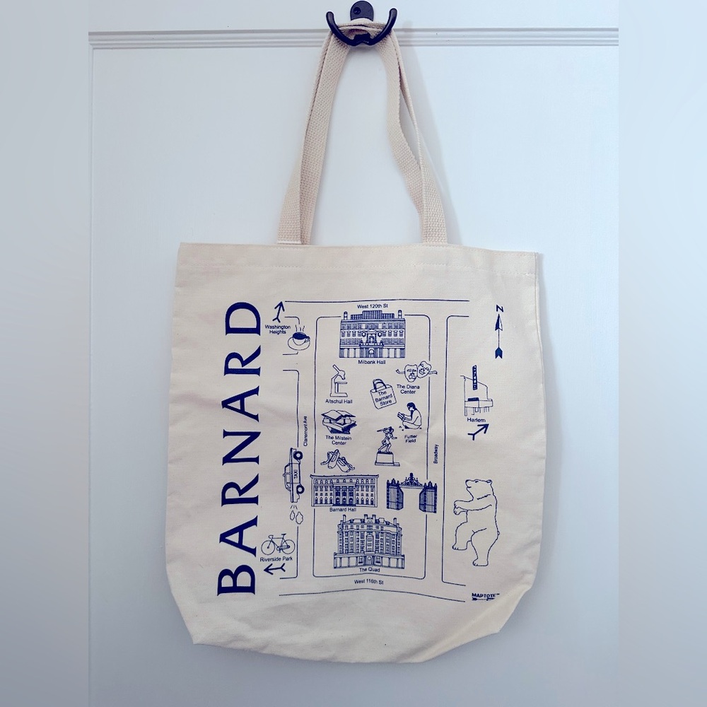 Barnard College Canvas Maptote Market Tote Bag